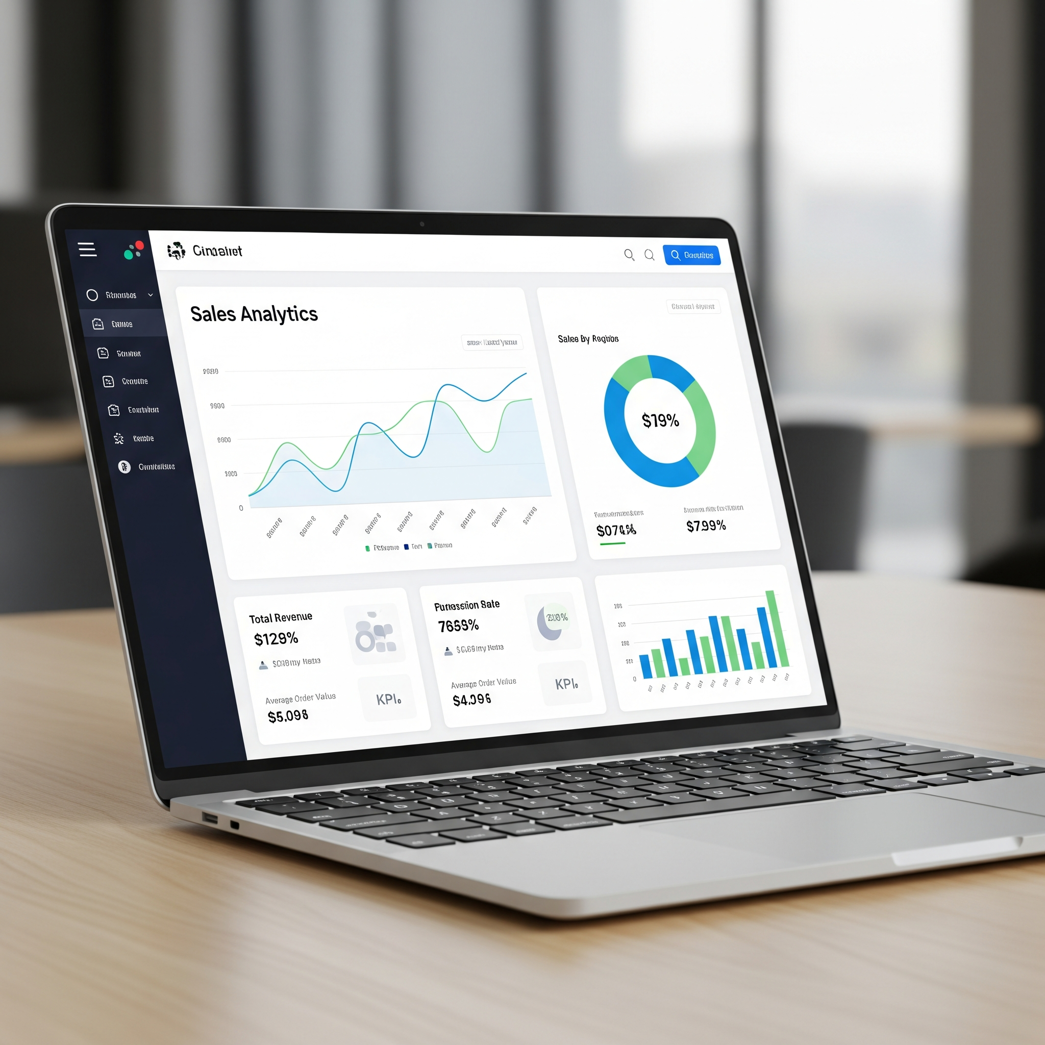 Sales analytics dashboard for restaurants
